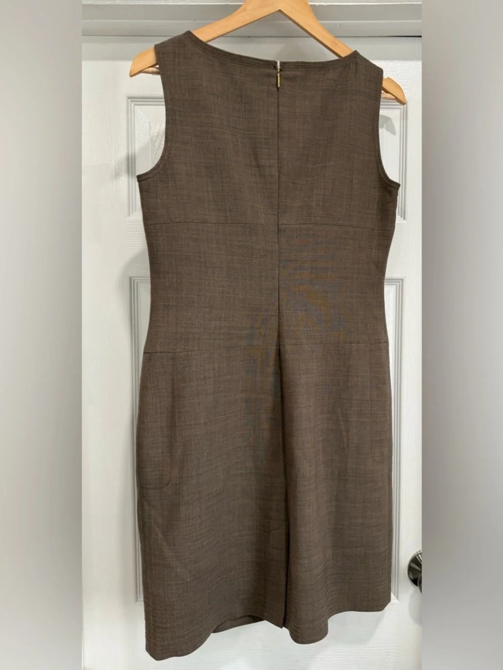 Tory Burch Brown Sleeveless Sheath Dress